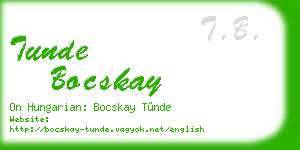 tunde bocskay business card